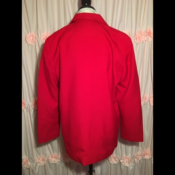 Vintage 1980s Red Dressbarn Blazer - Picture 7 of 10